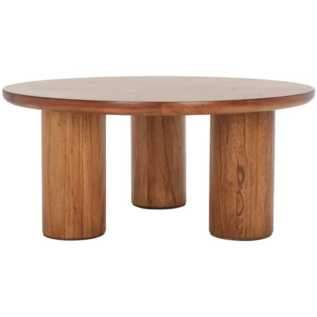 Mork 3 Leg Round Coffee Table - COF6604A - Natural - Safavieh