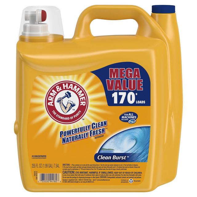 Arm & Hammer Clean Burst Liquid Laundry Detergent - 255 fl oz