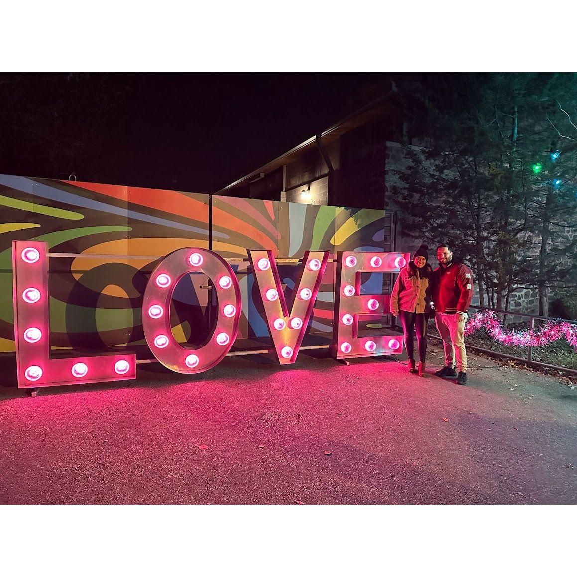 Our first anniversary in Philly.