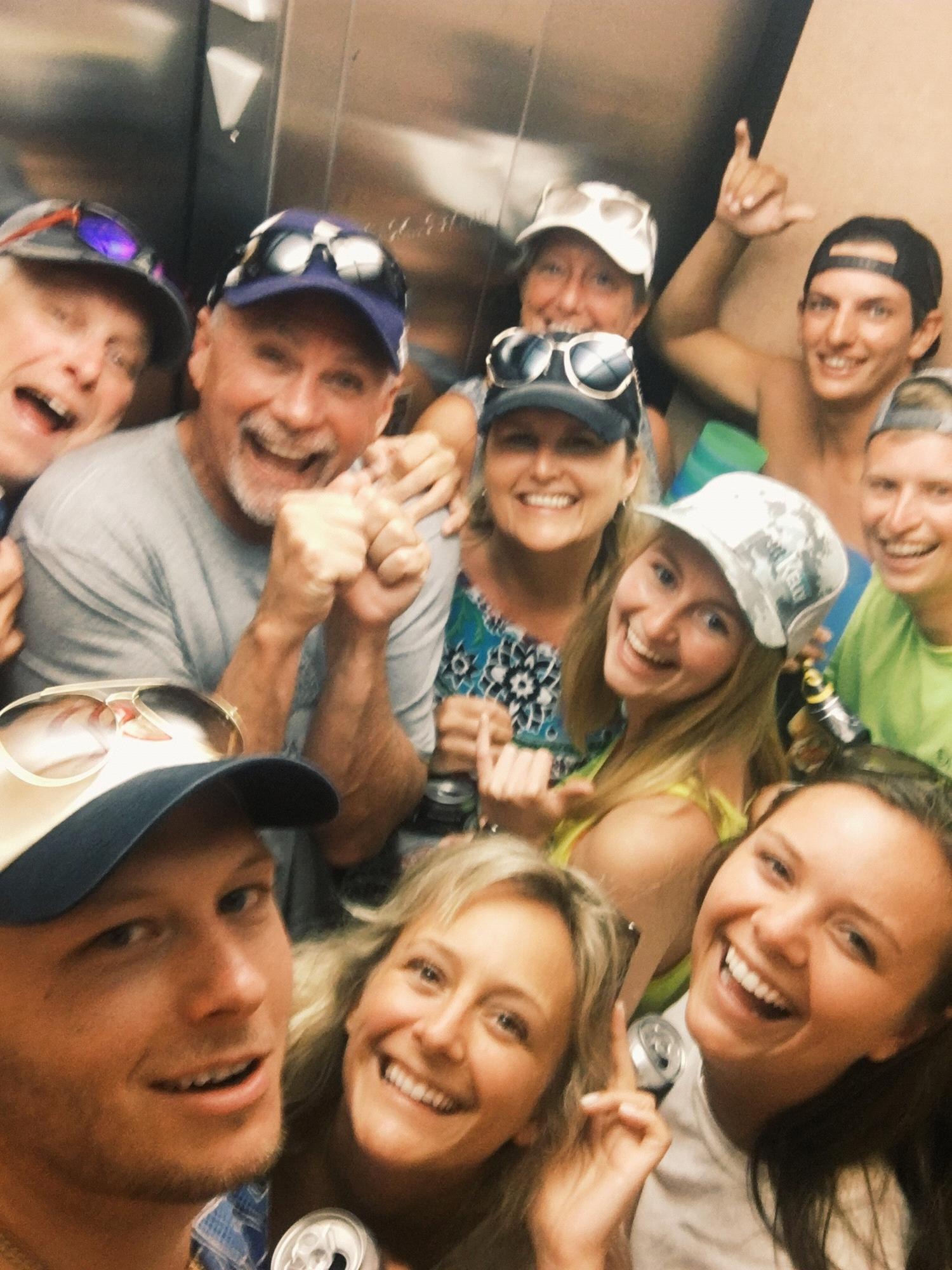 How many tourists can you fit in one elevator?? - June 2018