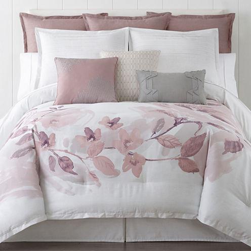 Liz Claiborne Blush Floral 4-pc. Floral Comforter Set