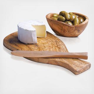 Olivewood 3-Piece Serveware Set