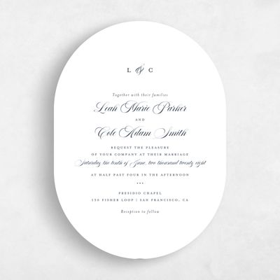 White Wedding Invitation - Ivoire Classic