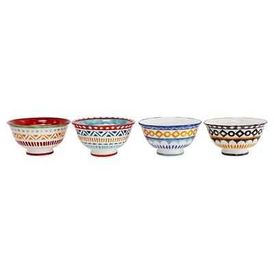Product description page - Euro Ceramica® Amalfi 4pc Pasta Bowl Set Geometric