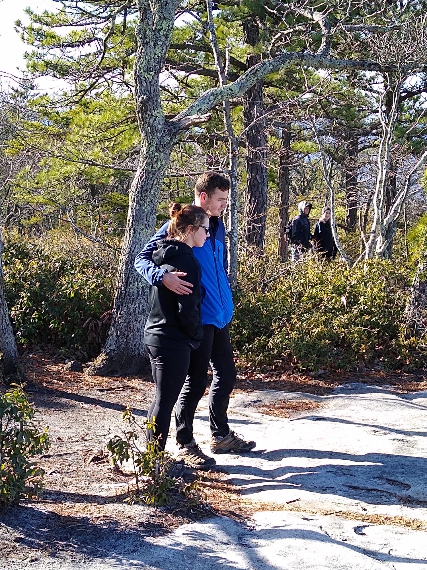 Moments before Grant got on his knee. His heart was beating so fast and Claudia still has no idea.