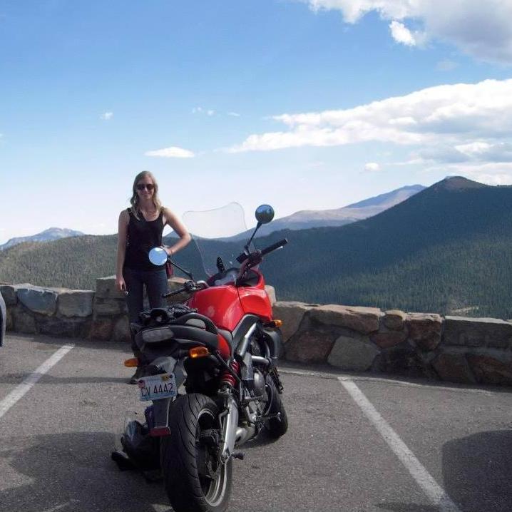 From the same motorcycle trip that led Katrina to Noah. This is in Rocky Mountain National Park, just a week or two before we met
