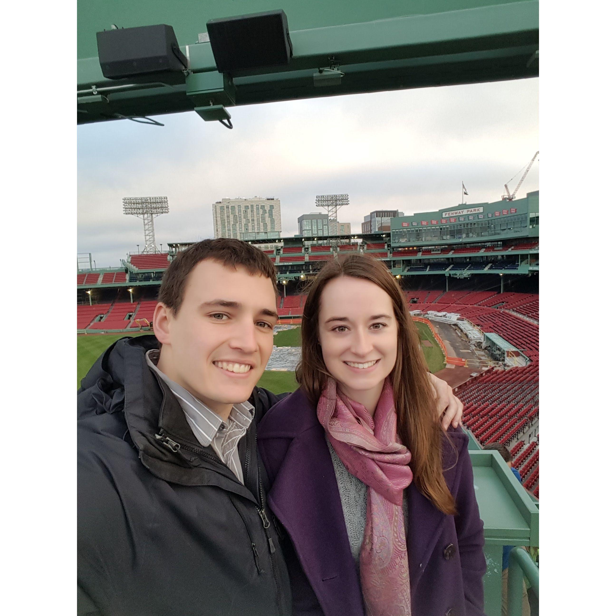 We have enjoyed many visits to Fenway despite Mike rooting for the wrong team.