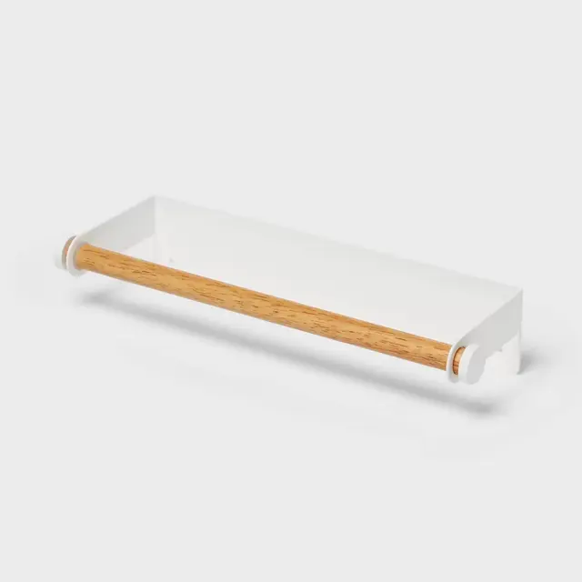Paper Towel Holder White - Brightroom™: Metal Kitchen Holder, Napkin & Sponge Organizer, 12.5" Width