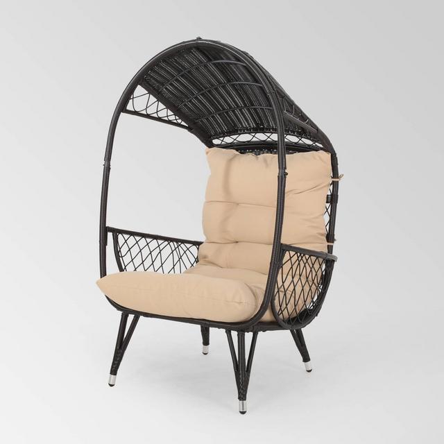 Malia Wicker Standing Basket Chair Brown / Tan - Christopher Knight Home