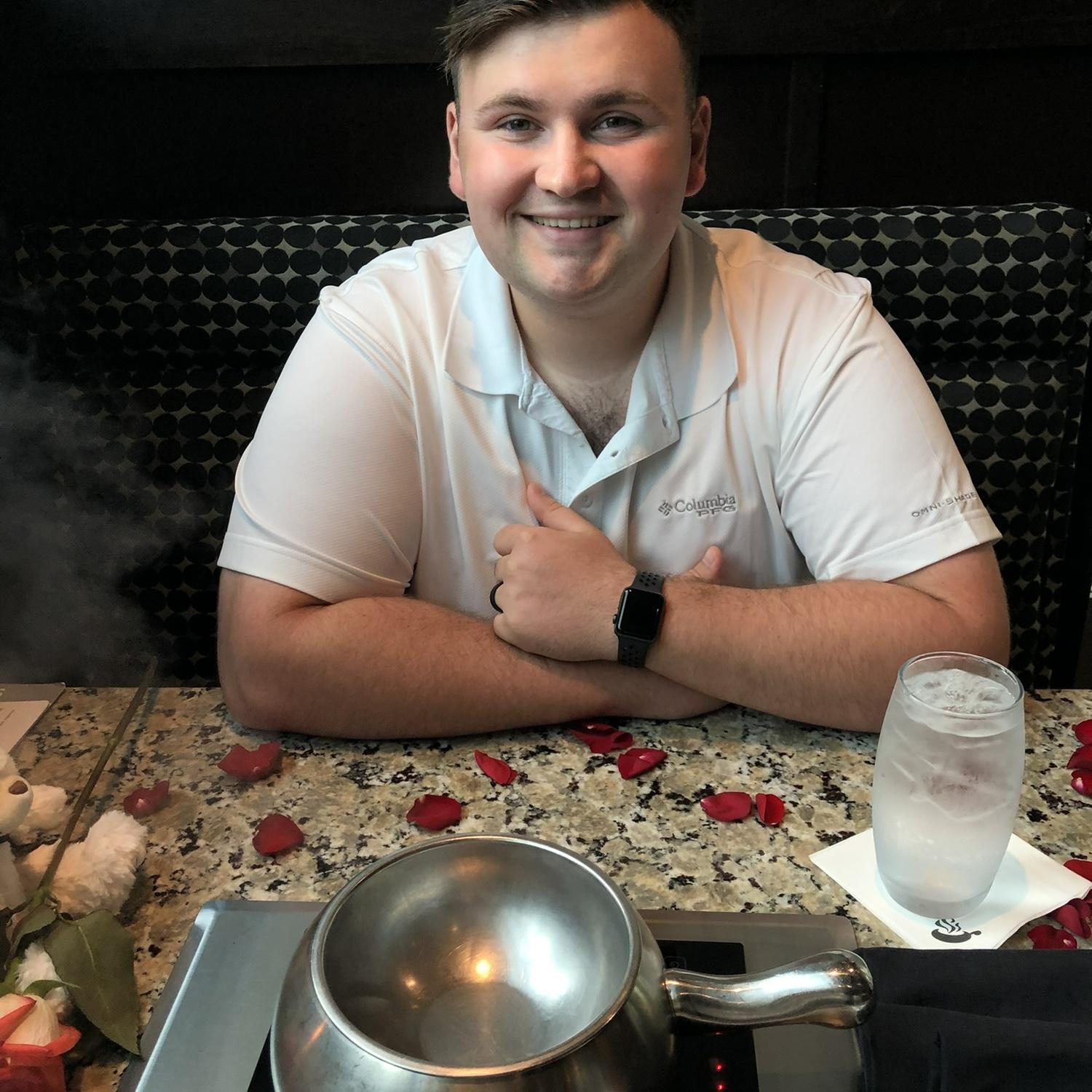 First anniversary
Melting Pot, Charlotte, NC 
We now go to the Melting Pot every year to celebrate!