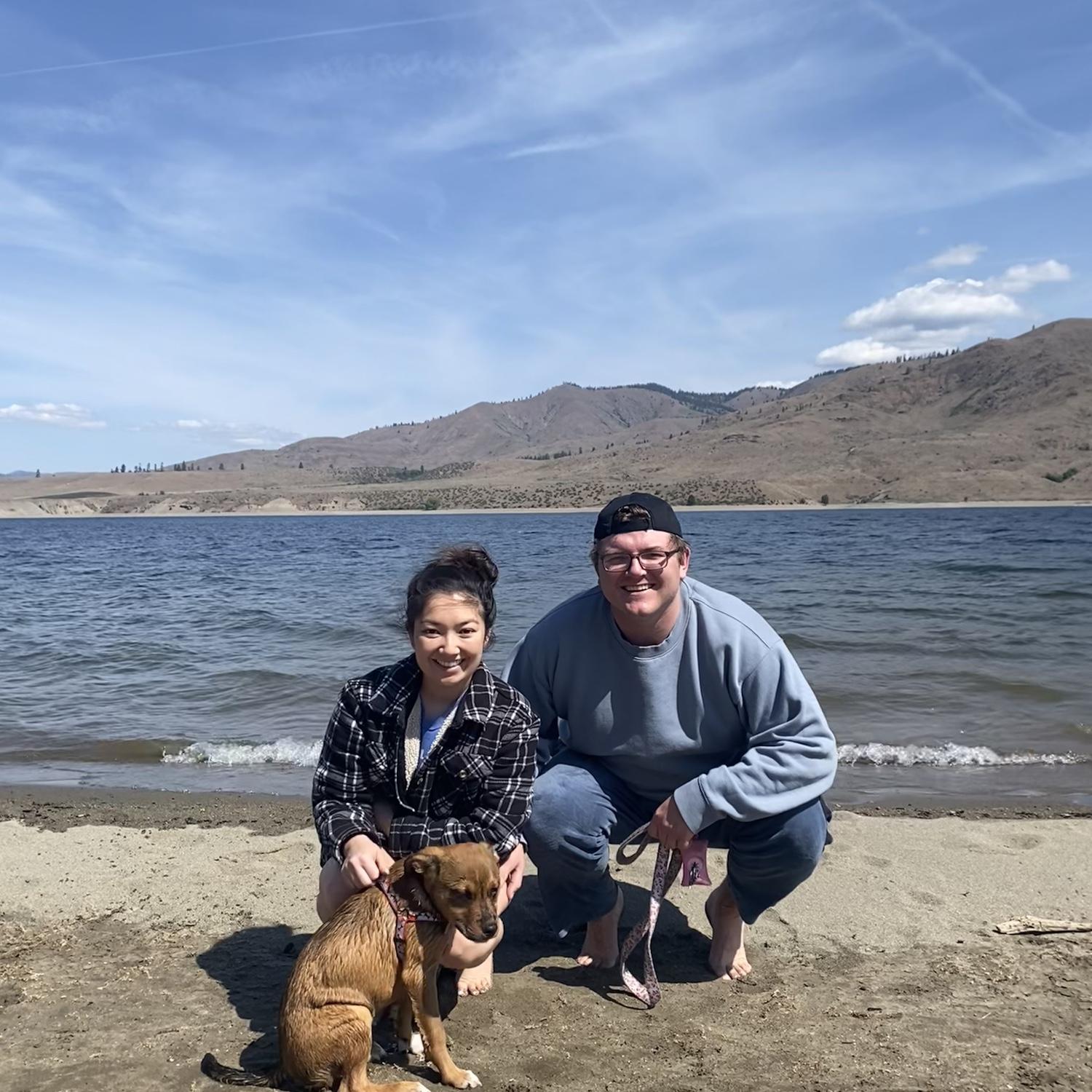 At the lake with Poppy