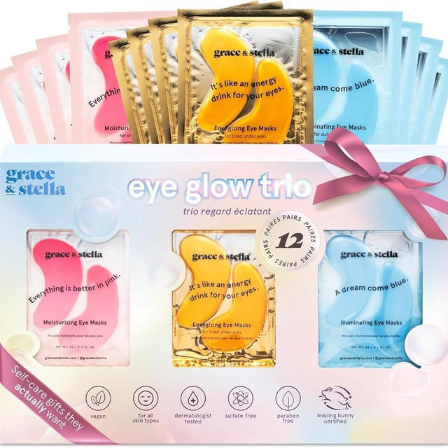 grace & stella Under Eye Patches (12 pairs) Eye Masks for Puffy Eyes and Dark Circles - Birthday Gifts for Women, Bachelorette Party Favors, Bridesmaid, Self Care and Relaxation Gifts for Her - Vegan