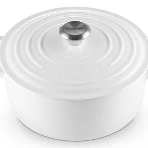 Le Creuset Enameled Cast Iron Signature Round Dutch Oven, 5.5 qt., White
