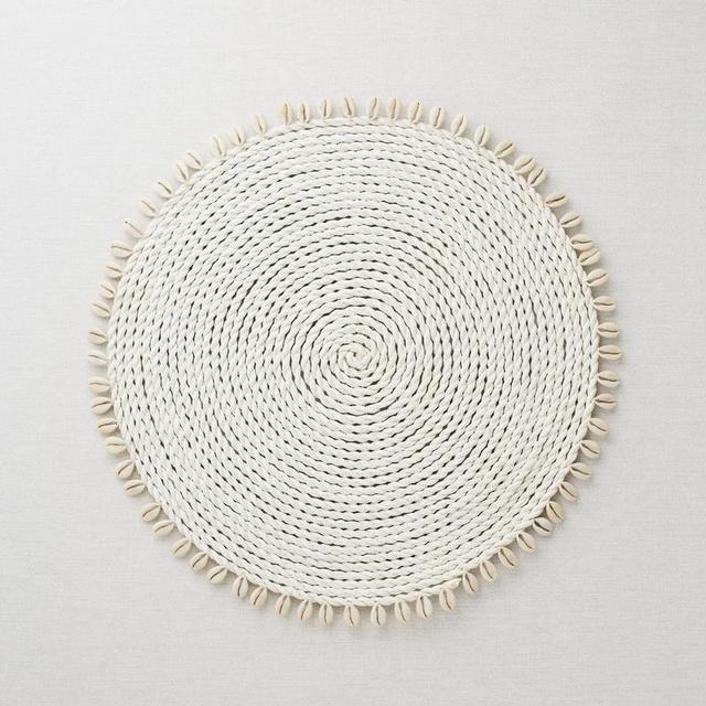 RATTAN SHELL WHITE - PLACEMAT