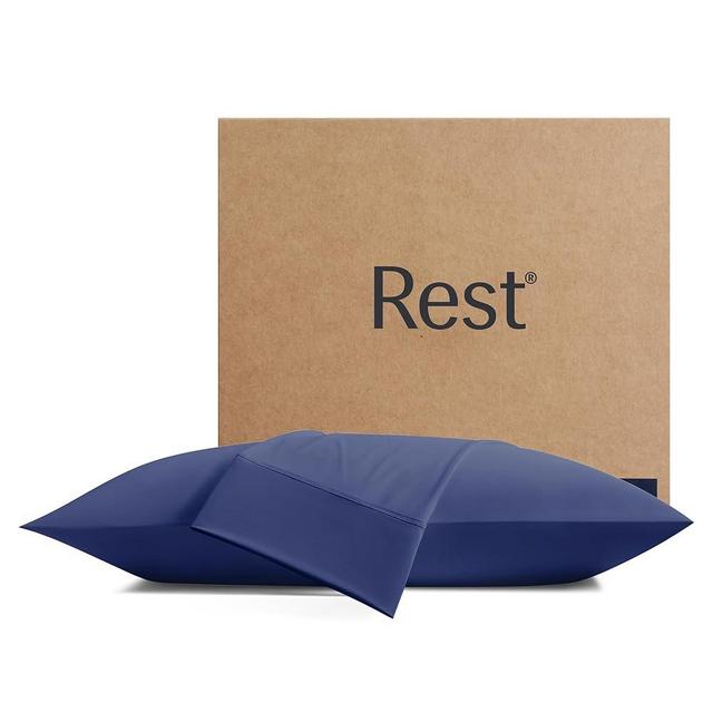 REST® Evercool®+ Cooling Pillow Cases Standard - 2 Pillowcase for Sensitive Skin, Silver Infused Fabric for Hygienic Sleep, Silky Smooth for Curly Hair, High Elastic for Snug Fit (19x29 inches)