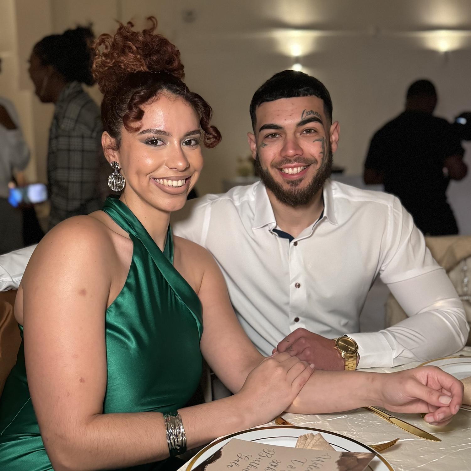 Their first photo as a dating couple! 
April 2024