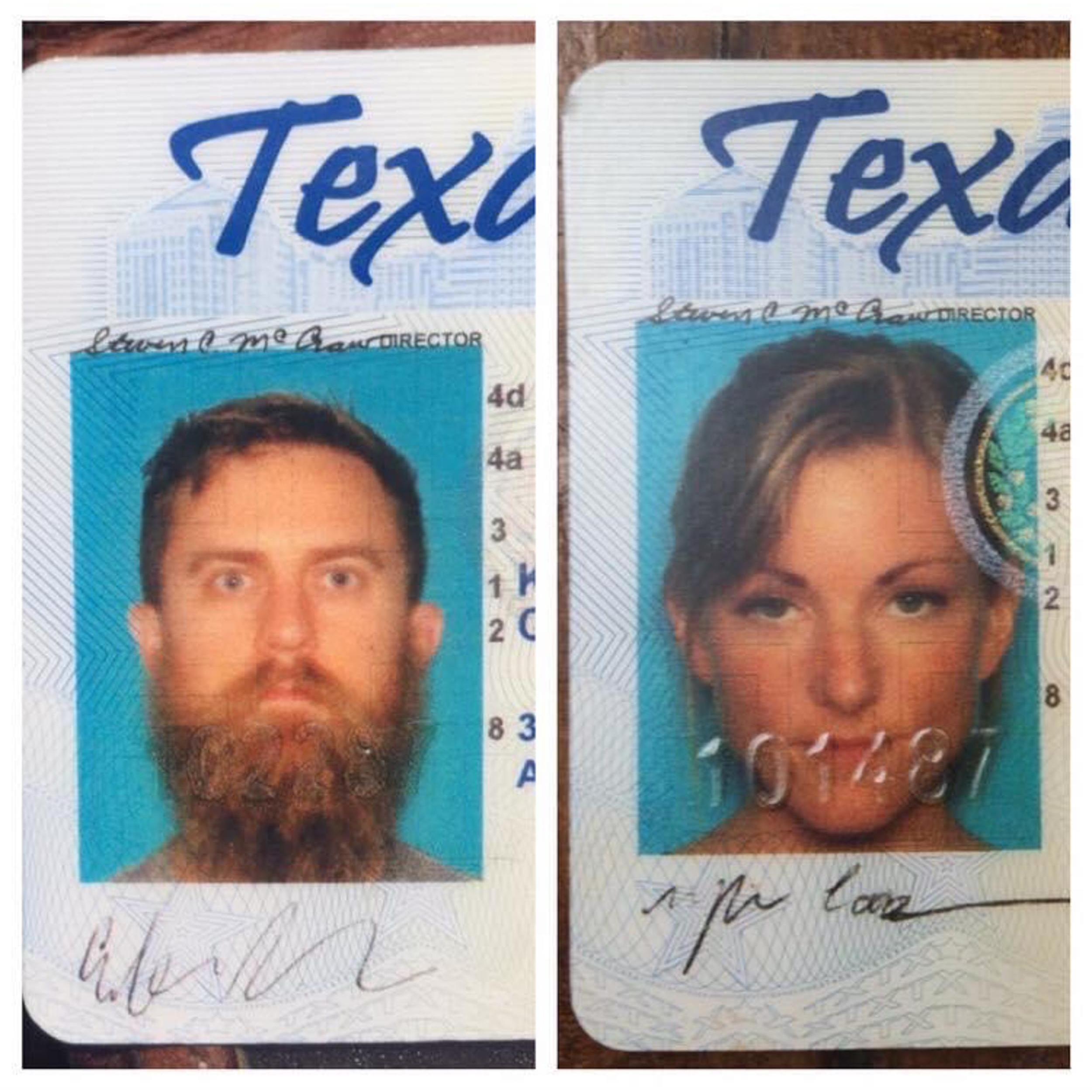 You can tell based on our Texas driver's licenses that it was meant to be