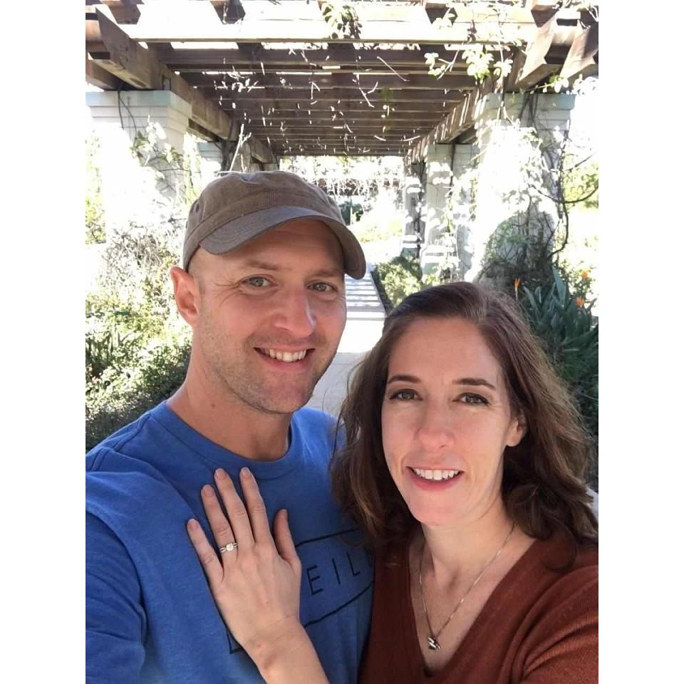Our engagement day announcement in Balboa Park Administration Building Grounds.