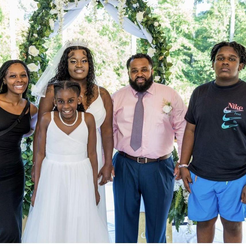 Family First! Us with two of our daughters and our son!