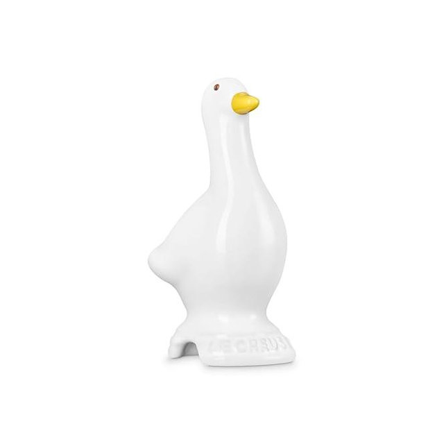 Le Creuset Stoneware Duck Pie Vent, 3 inch, White