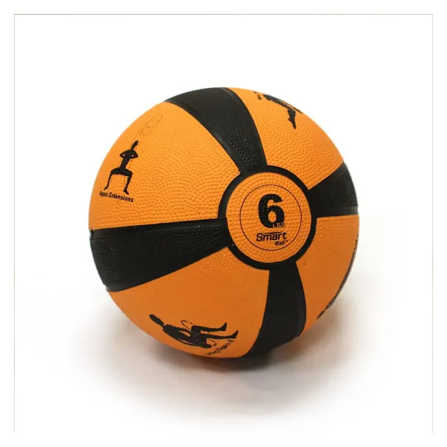 Prism Fitness 400-150-002 6 Pound Weighted Fitness Smart Medicine Ball for Pilates, Yoga, and Full Body Strength Training, Orange