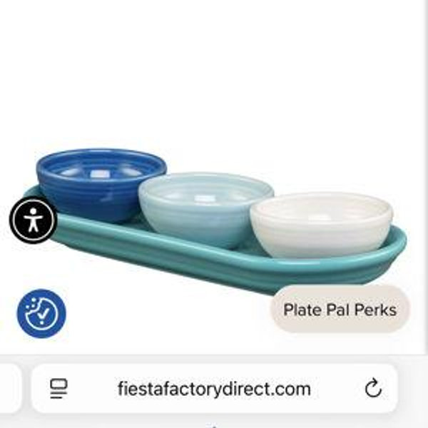 Coastal Blues Mixed Colors 4-Piece Condiment Set