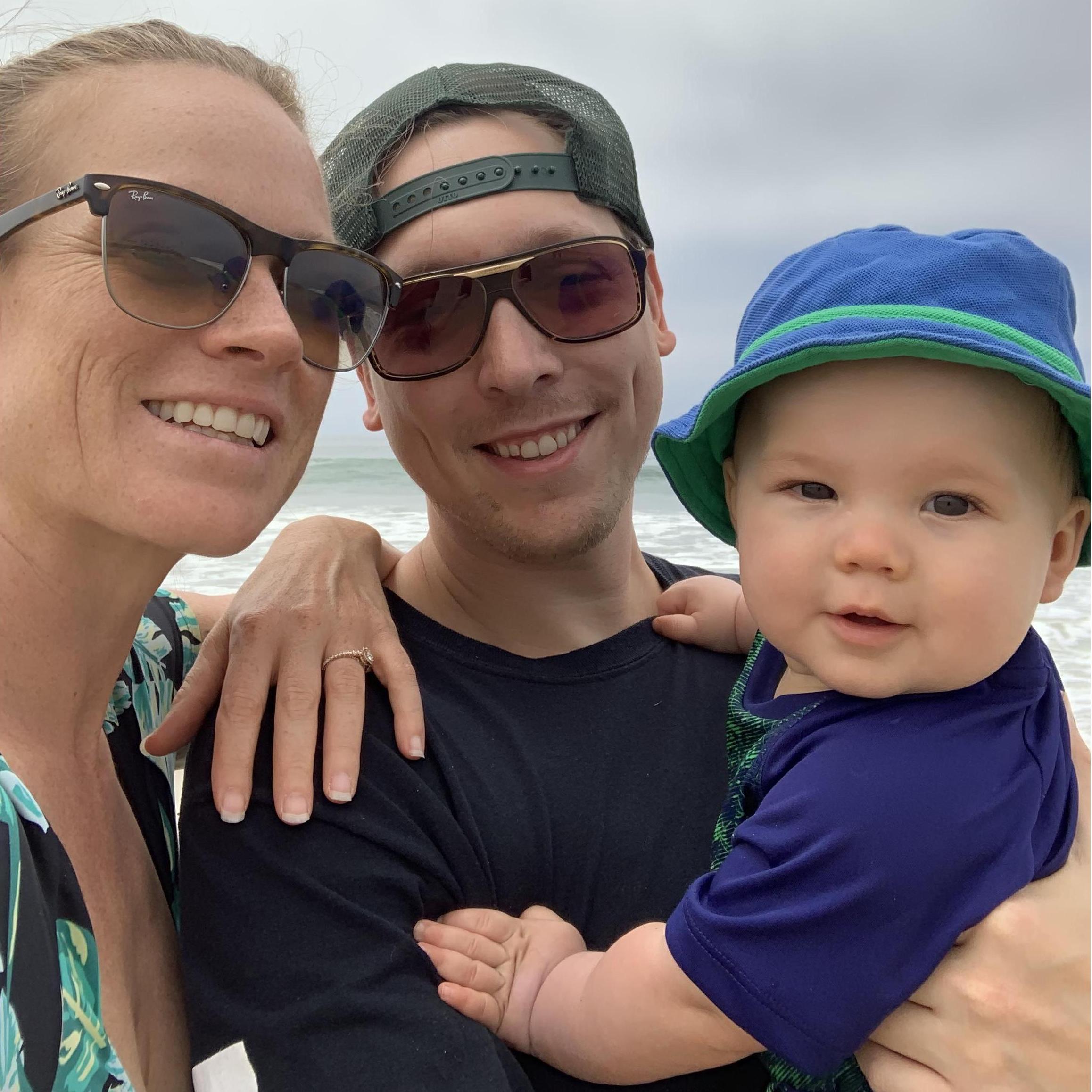 Our first family beach day