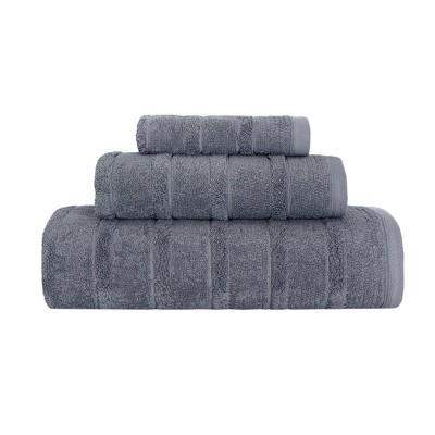 3pc Carel Luxury Fancy Towel Set Gray - Royal Turkish Towels