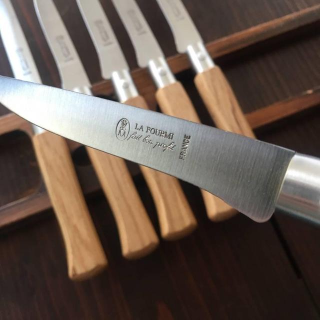Néron Steak 'La Fourmi' set of 6 Oak