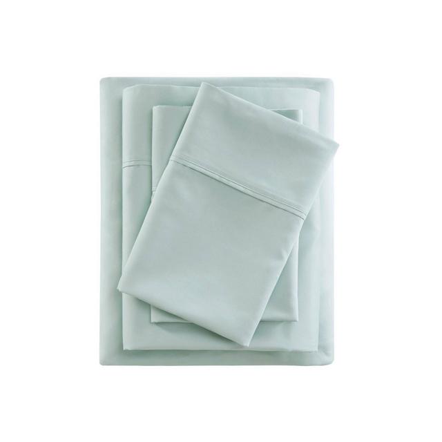 California King 600 Thread Count Cooling Cotton Sheet Set Seafoam