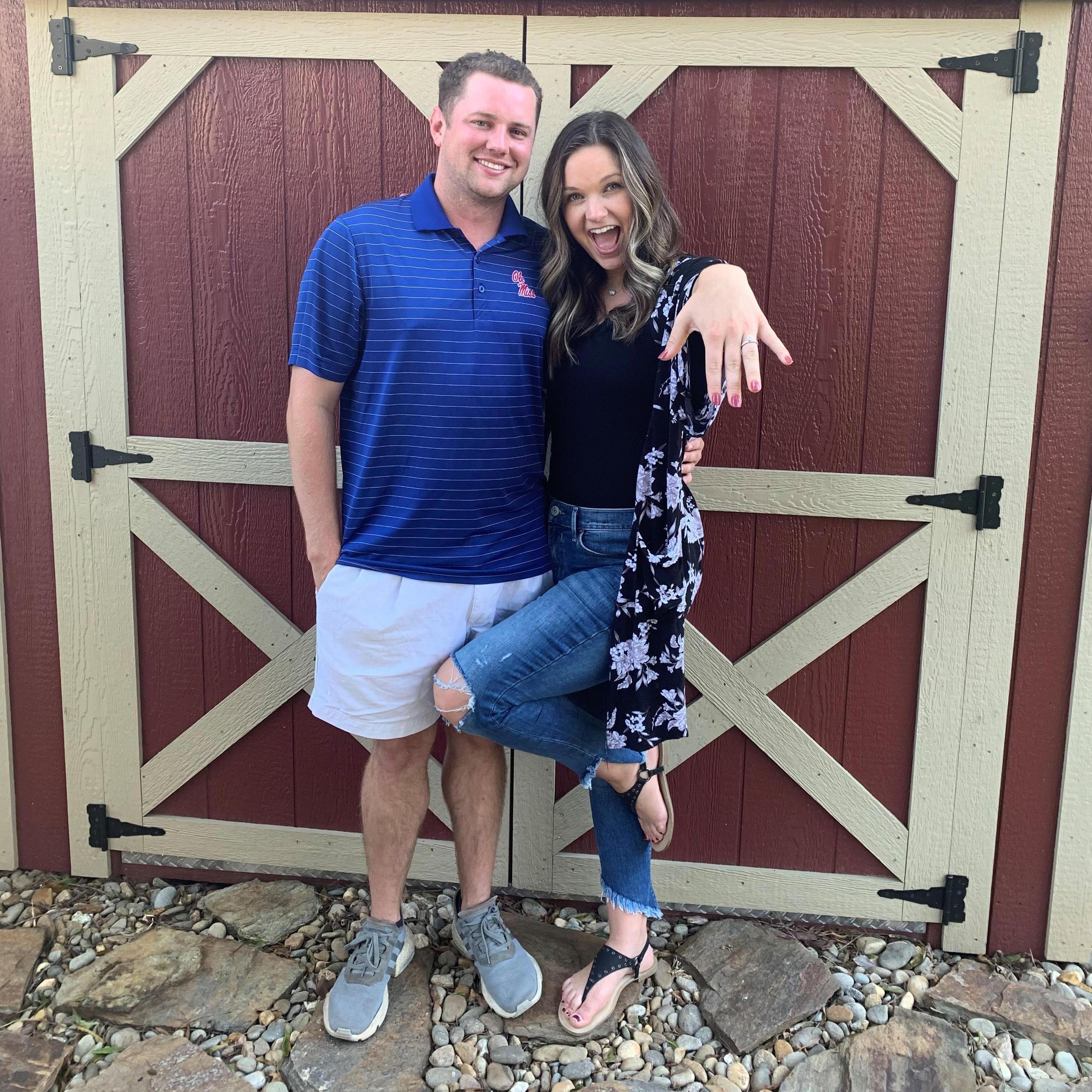 The day we got engaged!! So surprised!