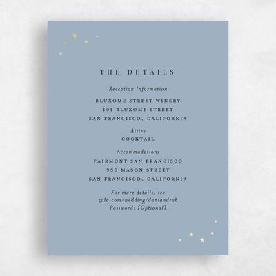 Powder Blue Wedding Enclosure - Emery Foil