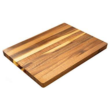 Villa Acacia Wood Cutting Board, Handmade Solid Wooden Design, 17 x 12 Inches, Medium