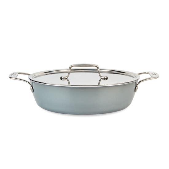 FUSIONTEC™ Natural Ceramic with Steel Core Cookware, Universal Pan with lid, 4.5 quart, Platinum