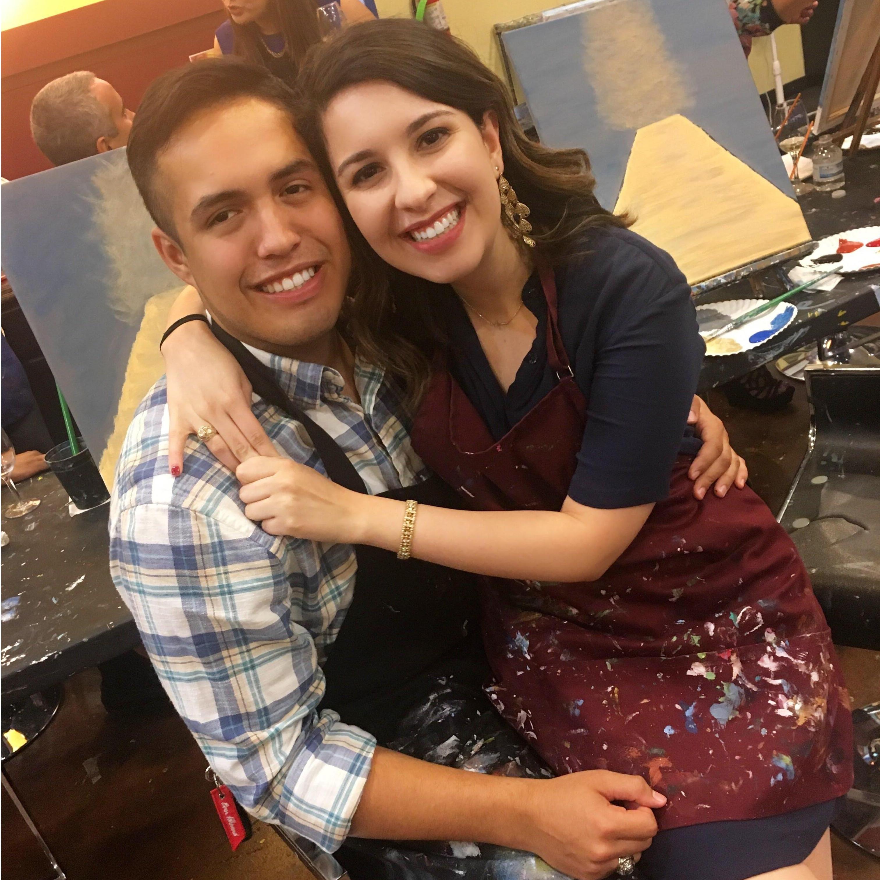 Painting class for Ivonne's birthday