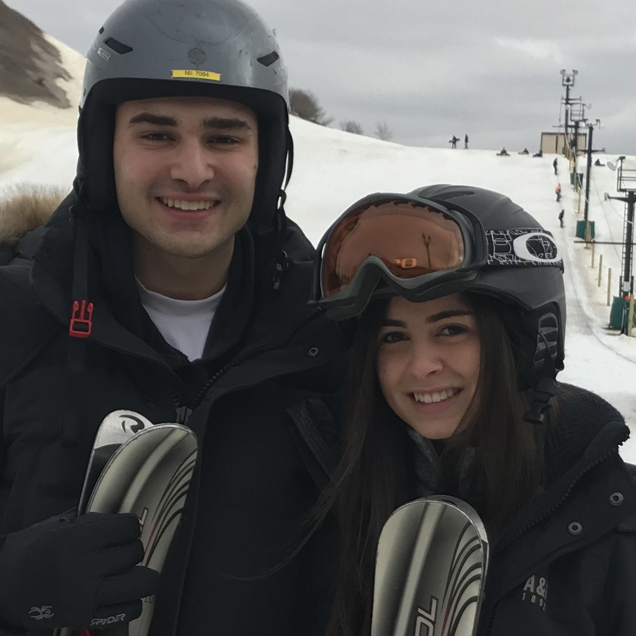 Winter 2018, Sam’s first time skiing