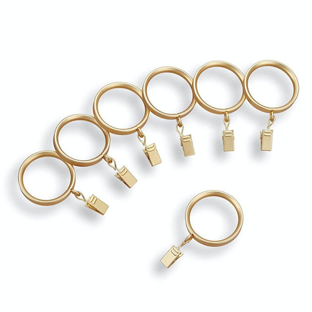 MODE Acrylic & Premium Flat Rings, 14 Count - Brushed Gold