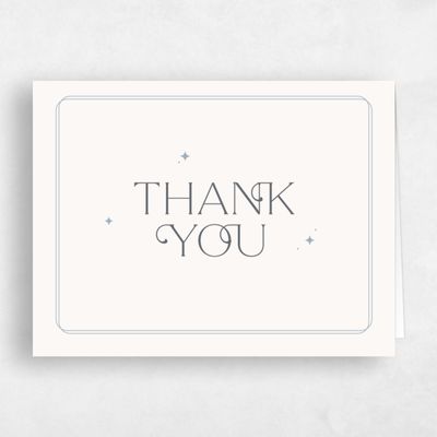 Beige Wedding Thank You - Jelani Landscape
