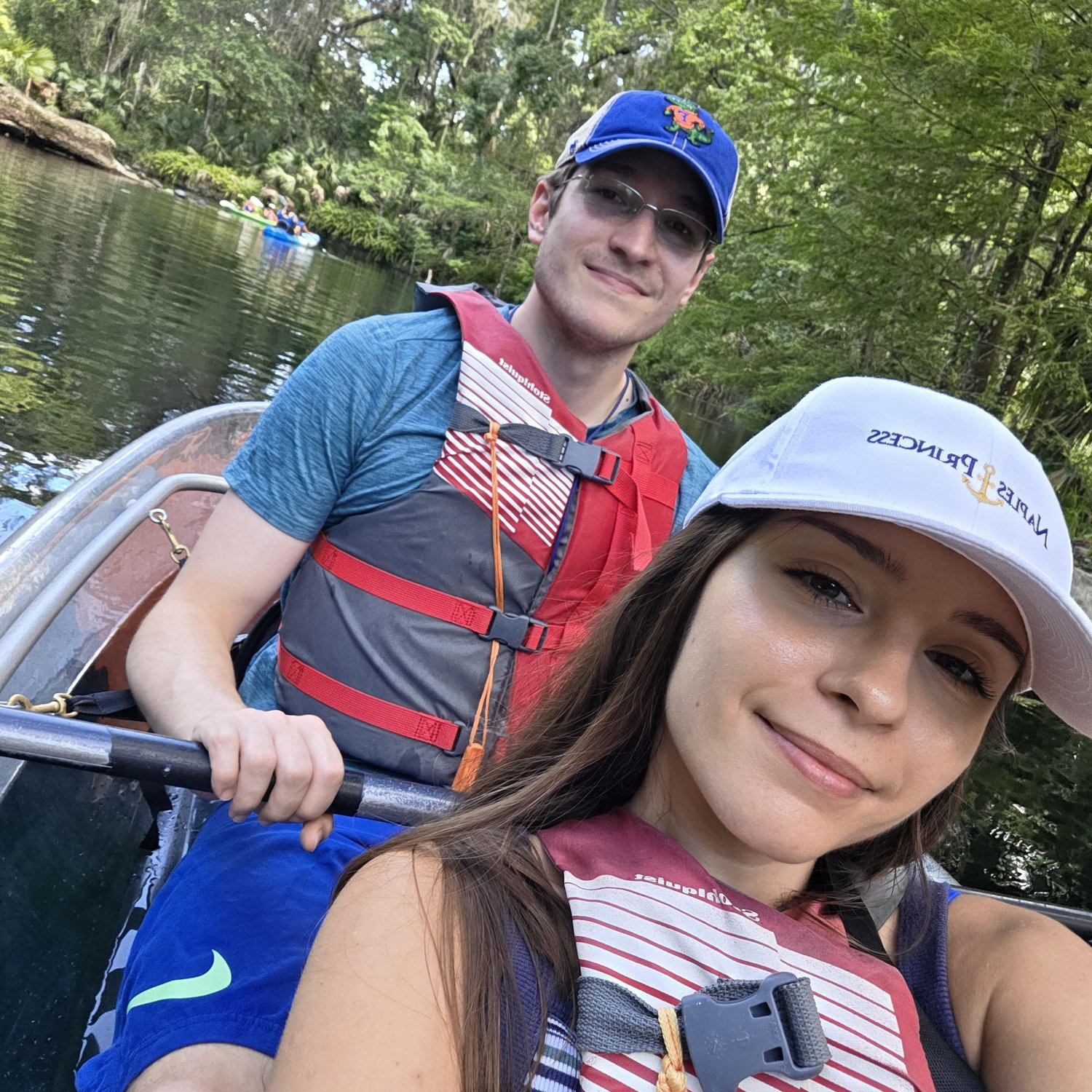 Our first kayaking trip was at Silver Springs State Park, where Serban gladly did most of the paddling and Roxana kept an eye out for alligators.