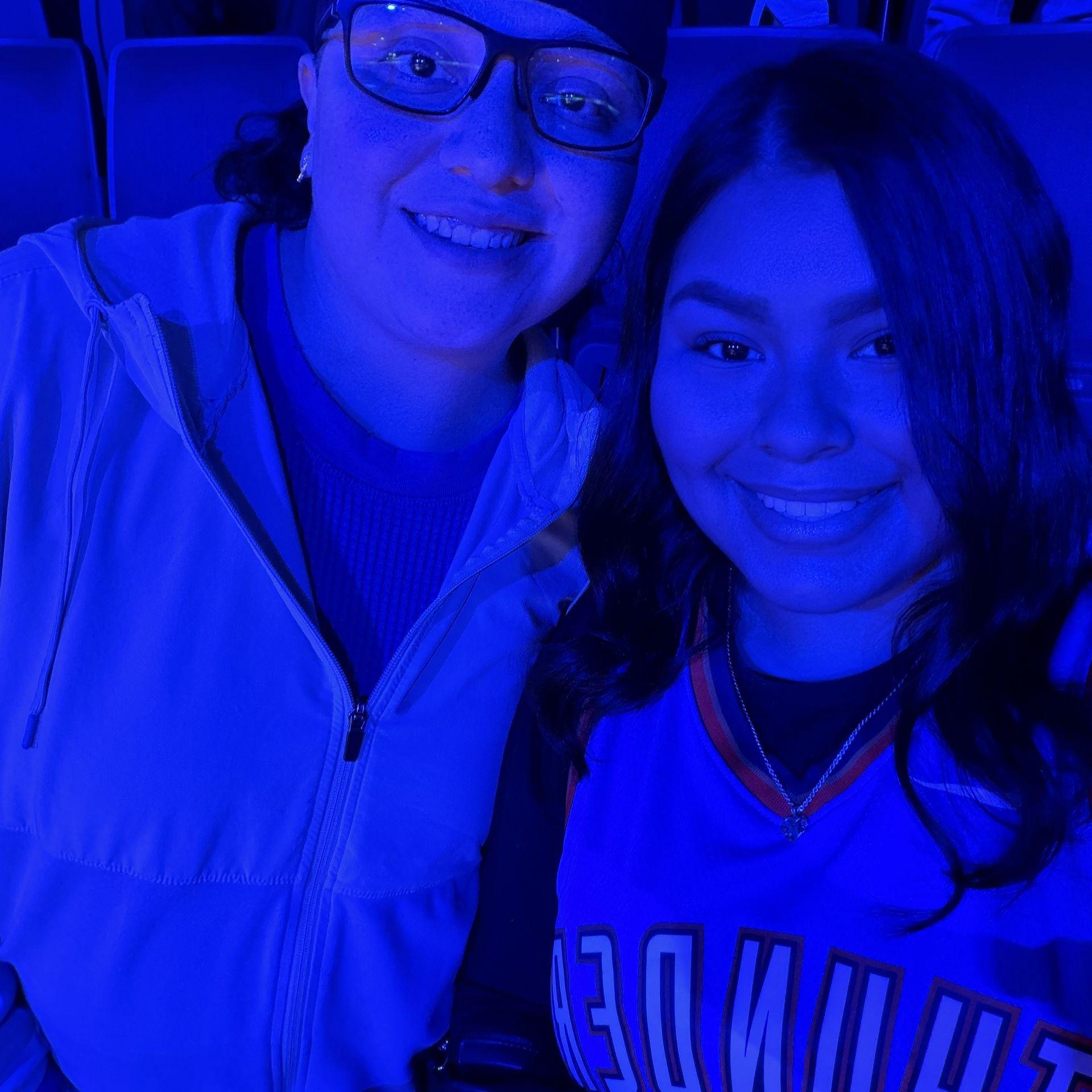 Our first basketball date night!