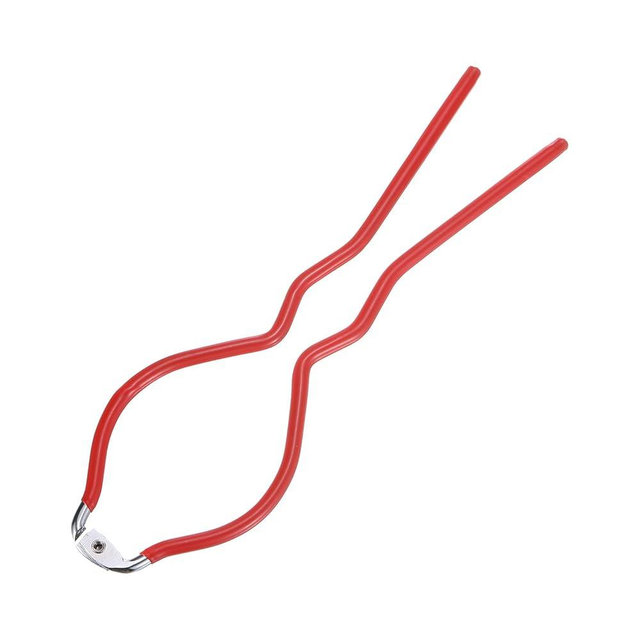 uxcell 1Pcs 10.8" x 3.1" Bottle Wrench Jar Opener Wrench Canning Jar Wrench Made of Plastic and Stainless Steel Red