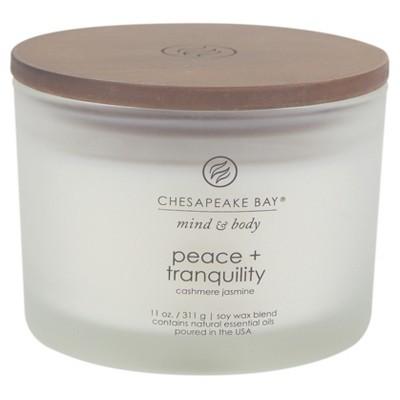 11oz Glass Jar 3-Wick Candle Peace & Tranquility - Chesapeake Bay Candle