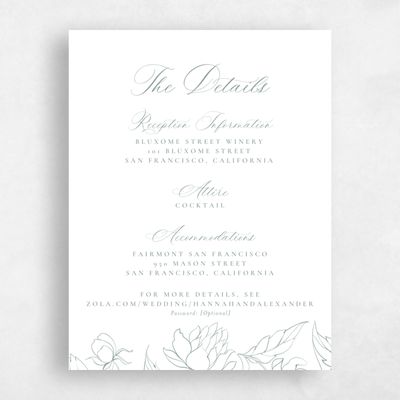 Green Floral Wedding Enclosure - Bella