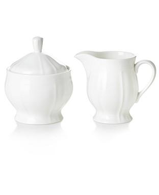 Mikasa Dinnerware, Antique White Sugar And Creamer