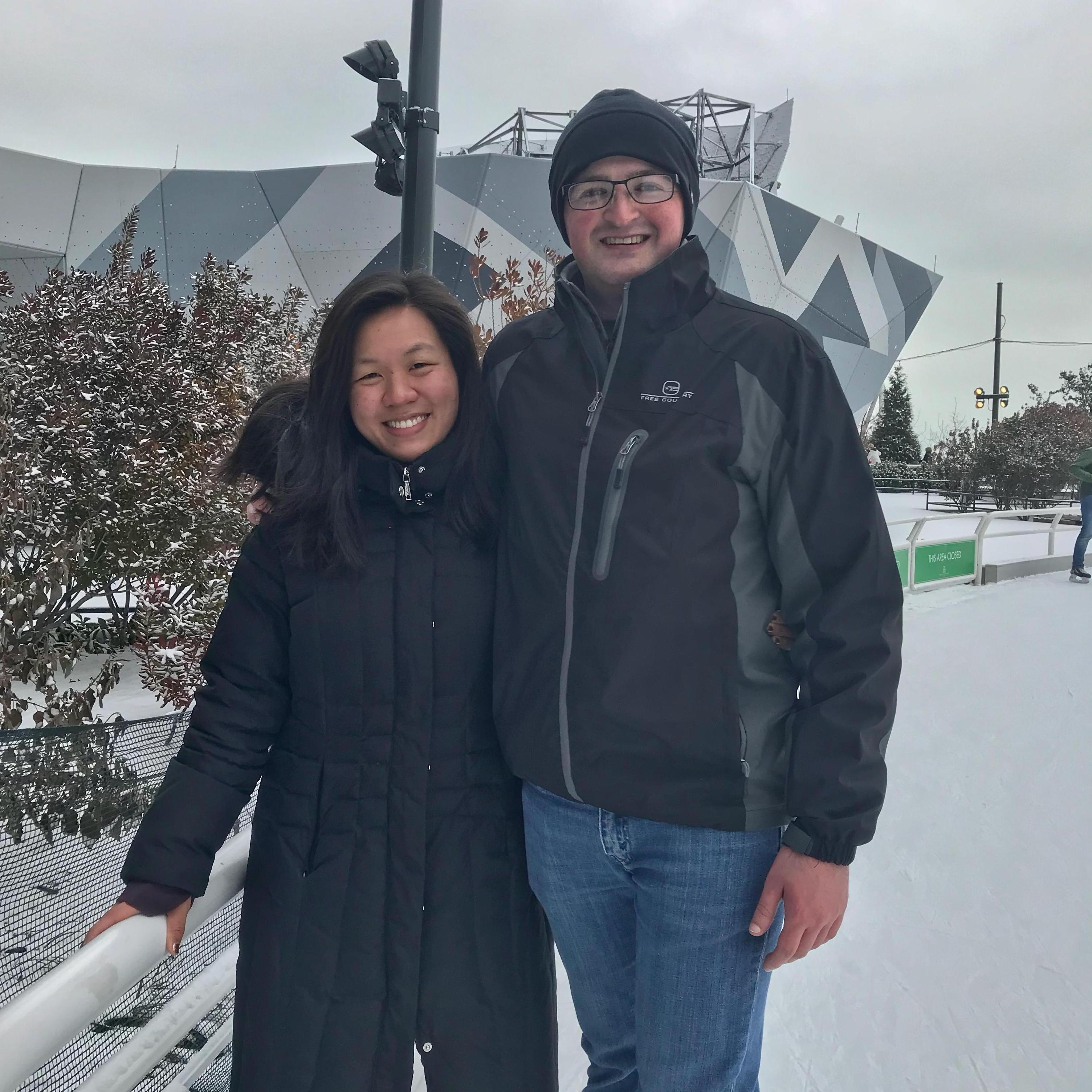 Ice skating in downtown Chicago, 2018!