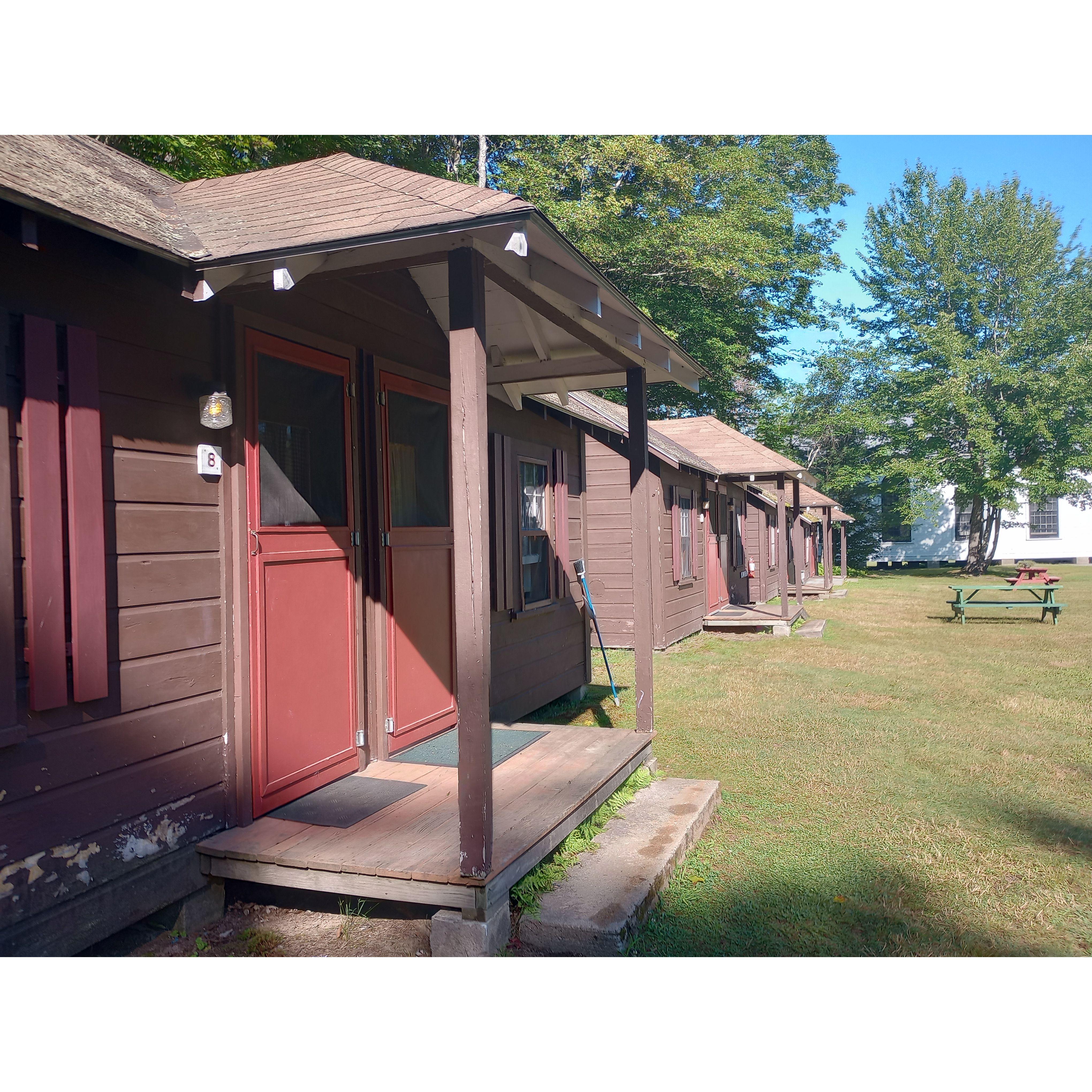 Chapel Line Cabins- two rooms per cabin with shared entry porch.