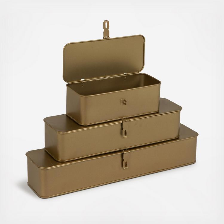 Storied Home, Ranch 3-Piece Decorative Metal Box Set | Zola