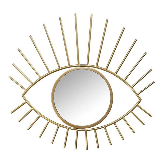 Stratton Home Décor Stratton Home Decor Gold Metal Eye Wall Mirror