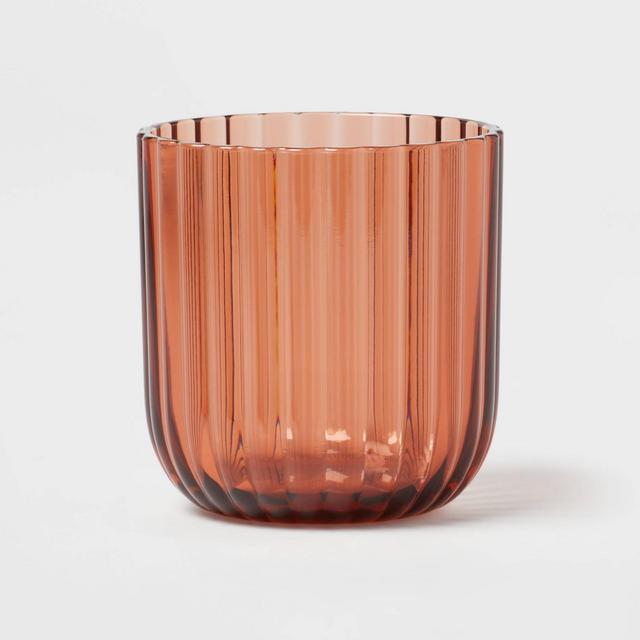 11oz Plastic Ribbed Short Tumbler Rust - Threshold™