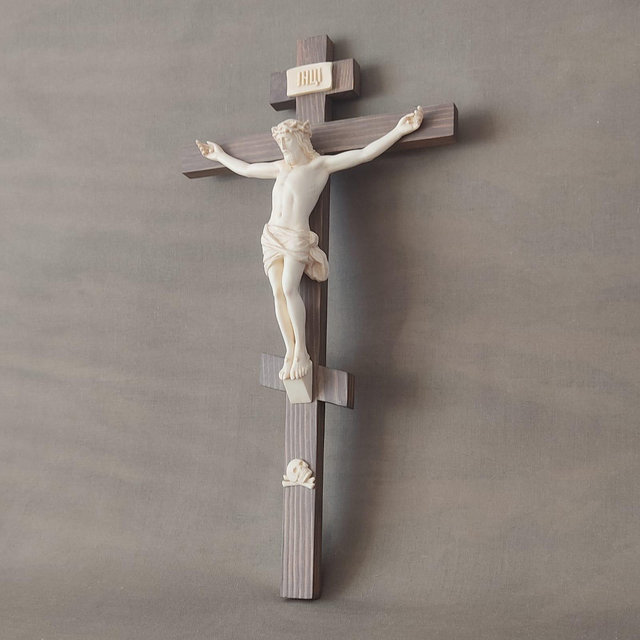 The wall cross. Crucifix. The Orthodox Christian cross. The Latin cross. The Crucifixion of Jesus Christ. The Catholic cross.